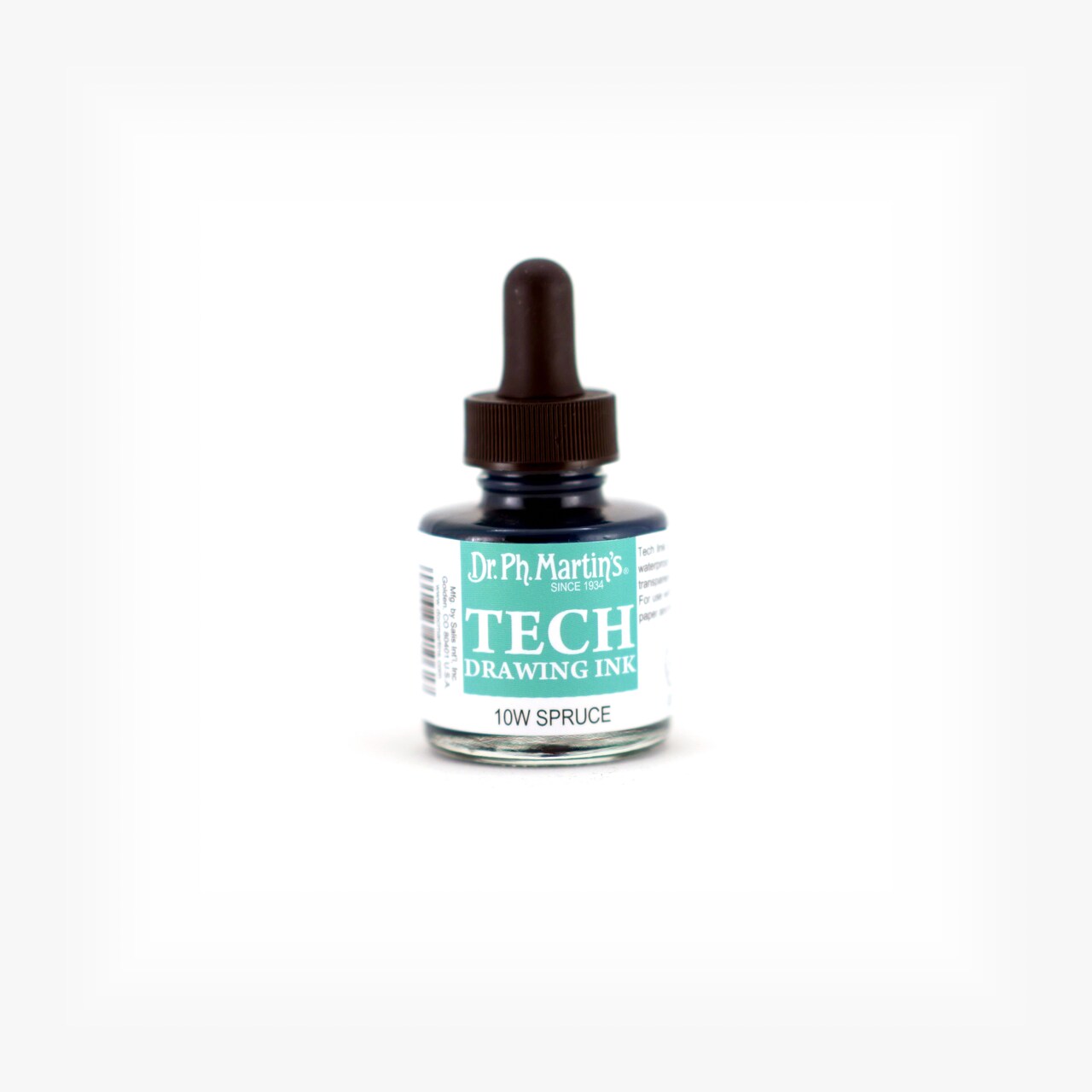 Dr. Ph. Martin's® TECH Drawing Ink, 1.0 US fl oz, 10W Spruce Green, 1 Bottle